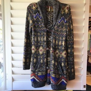 FREE PEOPLE knit sweater coat